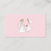 Romantische Cartoon bruiden trouwplaats kaarten Plaatskaartje (Achterkant)