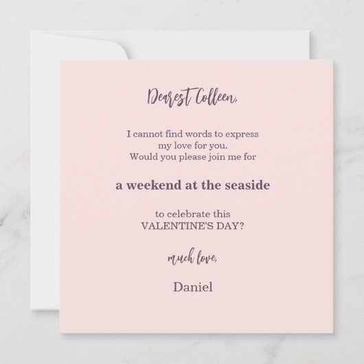 Romantische Champagne en Rozen Gelukkige Valentijn Kaart (Achterkant)