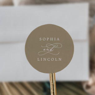 Romantische Champagne Gold Colour Envelope zegels