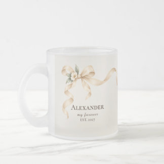 Romantische Champagne Lint Mijn Eeuwig Nieuwgetrou Matglas Koffiemok