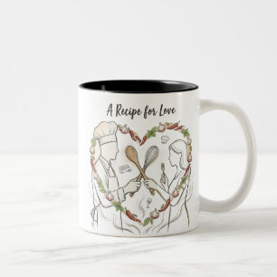 Romantische Chef & Kookkoppel Cadeau Tweekleurige Koffiemok