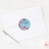 Romantische Cherry Blossoms Classic Ronde Sticker (Envelop)