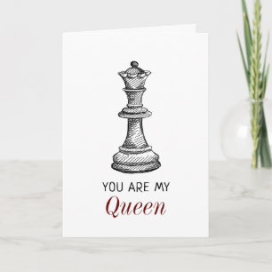 Romantische Chess My Queen Vriendin Valentijnsdag Kaart