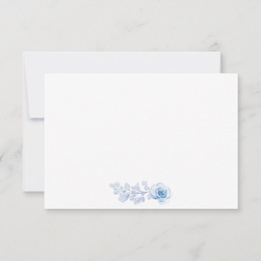 Romantische Chic Bloemen bruiloft Dank u kaarten (Achterkant)