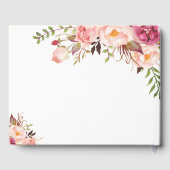 Romantische Chic Blush Roos Memory Handtekening Gastenboek (Achterkant)