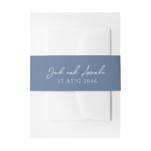 Romantische Chic Classic Blue Invitation Buikbandj