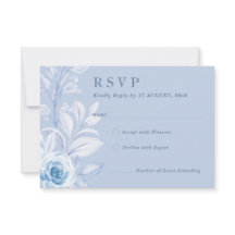Romantische Chic Classic Floral RSVP Reactie Kaart