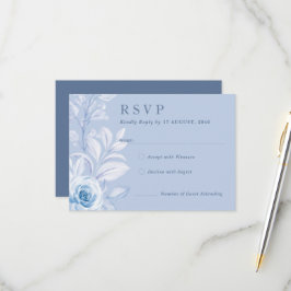 Romantische Chic Classic Floral RSVP Reactie Kaart