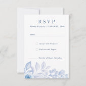 Romantische Chic Classic Floral RSVP Respons Kaart (Voorkant)