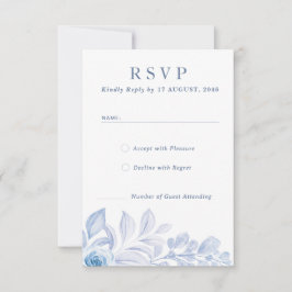 Romantische Chic Classic Floral RSVP Respons Kaart
