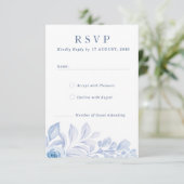 Romantische Chic Classic Floral RSVP Respons Kaart (Staand voorkant)