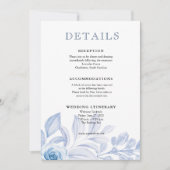 Romantische Chic Floral Wedding Enclosure kaarten (Voorkant)