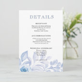 Romantische Chic Floral Wedding Enclosure kaarten (Staand voorkant)