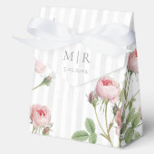 Romantische chic Franse roos botanische bruiloft Bedankdoosjes (Voorkant)