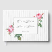 Romantische chic Franse roos botanische bruiloft Gastenboek (Voorkant)