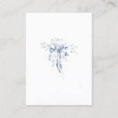Romantische chic Franse roos botanische bruiloft Informatiekaartje (Achterkant)