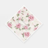 Romantische chic hartkrullen bruiloftsborrel servet (Hoek)