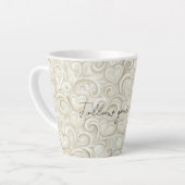 Romantische Chic Hartkrullen Latte Mok (Linkerhoek)