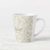 Romantische Chic Hartkrullen Latte Mok (Rechts)