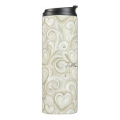 Romantische chic hartkrullen thermosbeker (Gedraaid links)
