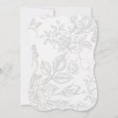 Romantische Chic Peony Lace bruids douche uitnodig Kaart (Achterkant)