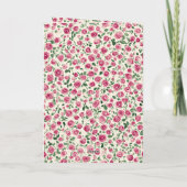 Romantische Chic Pink Roses Floral Forever Love Kaart (Achterkant)