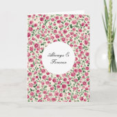 Romantische Chic Pink Roses Floral Forever Love Kaart (Voorkant)