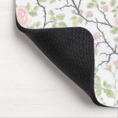 Romantische chic roze bloemen muismat (Hoek)