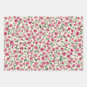 Romantische chic roze rozen bloem inpakpapier vel (Voorkant)