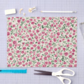Romantische Chic Roze Rozen Bloemig Tissuepapier (Craft)