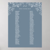 Romantische Chinoiserie Antiek Blauwe Zitting Graf Poster (Voorkant)