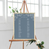 Romantische Chinoiserie Antiek Blauwe Zitting Graf Poster