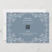 Romantische Chinoiserie Antiek Frans Blauw Foto Save The Date (Achterkant)