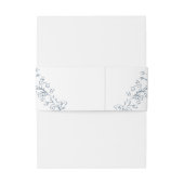 Romantische Chinoiserie Antiek Franse Blauwe Huwel Uitnodigingen Wikkel (Achterkant Voorbeeld)