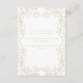 Romantische Chinoiserie Antiek Franse gouden bruil Informatiekaartje (Achterkant)