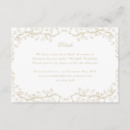 Romantische Chinoiserie Antiek Franse gouden bruil Informatiekaartje