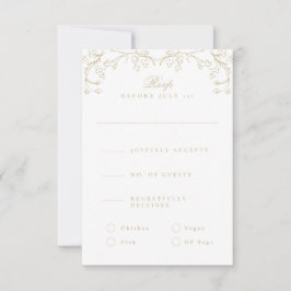 Romantische Chinoiserie Antiek Franse gouden bruil RSVP Kaartje