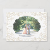 Romantische Chinoiserie Antiek Franse gouden foto Save The Date (Voorkant)