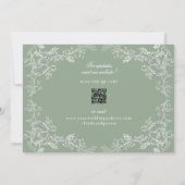 Romantische Chinoiserie Antieke Saliegroen Foto Save The Date (Achterkant)