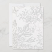 Romantische Chique Pioen Bloemen Bruiloft Uitnodig Kaart (Achterkant)