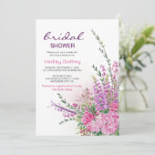 Romantische Chique Wildflower Zomer Kaart (Staand voorkant)