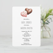 Romantische chocolade Strawberry Hearts Vrijgezell Kaart (Staand voorkant)