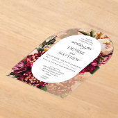 Romantische chrysant acryl uitnodigingen (Laagn)