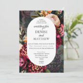 Romantische chrysant op Blauwgroen bruiloft Kaart (Staand voorkant)