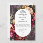 Romantische Chrysant op Polar Night Wedding Kaart (Voorkant)