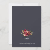 Romantische Chrysant op Polar Night Wedding Kaart (Achterkant)