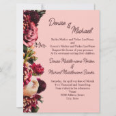 Romantische chrysant op roze herfstdraad kaart (Voorkant)