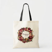 Romantische chrysant op roze spinnenwebzijde tote bag (Voorkant)