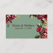 Romantische Chrysanthemum Basil Green RSVP QR Code Informatiekaartje (Voorkant)