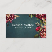 Romantische Chrysanthemum Blauwgroen RSVP QR-code Informatiekaartje (Voorkant)